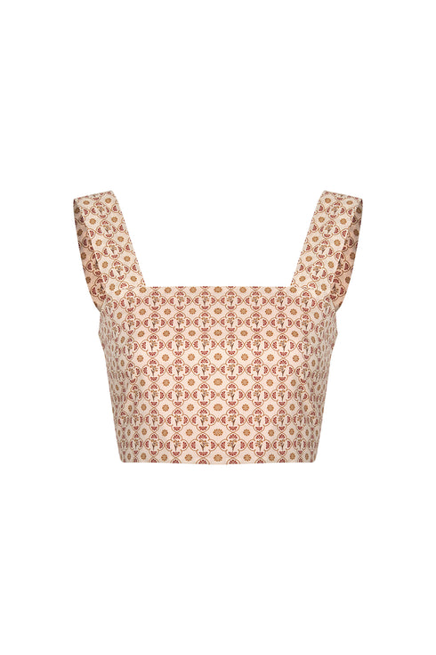 Marimba Cotton Bio Top / Beige May Flower